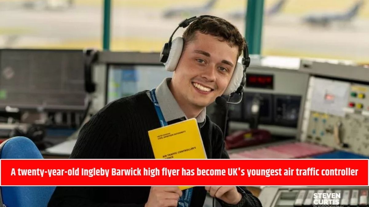 A twenty-year-old Ingleby Barwick high flyer has become UK's youngest air traffic controller