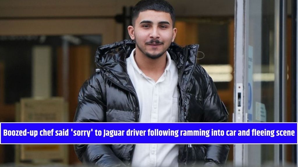 Boozed-up chef said 'sorry' to Jaguar driver following ramming into car and fleeing scene