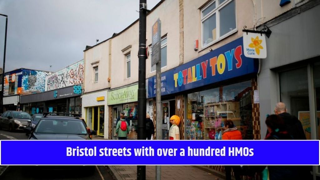 Bristol streets with over a hundred HMOs