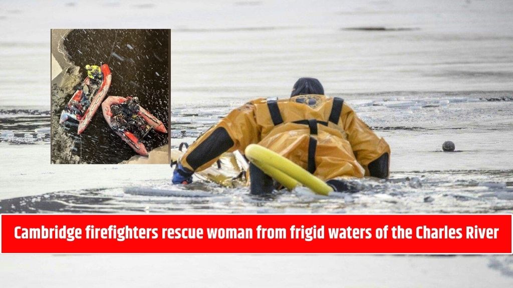 Cambridge firefighters rescue woman from frigid waters of the Charles River