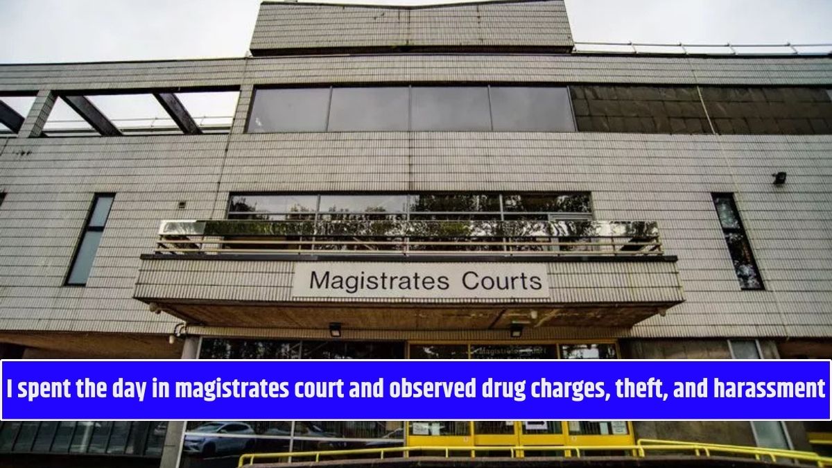 I spent the day in magistrates court and observed drug charges, theft, and harassment