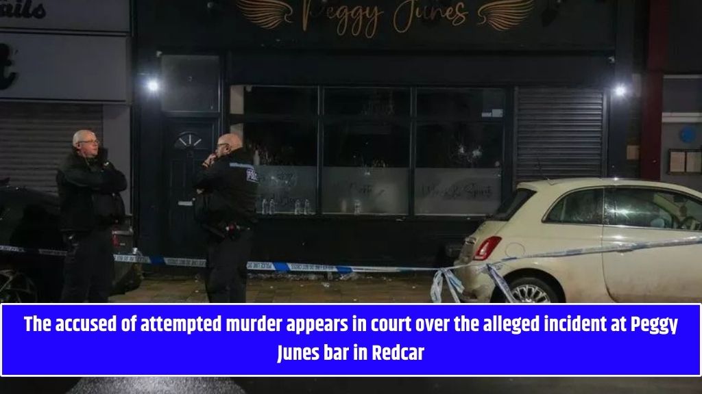 The accused of attempted murder appears in court over the alleged incident at Peggy Junes bar in Redcar